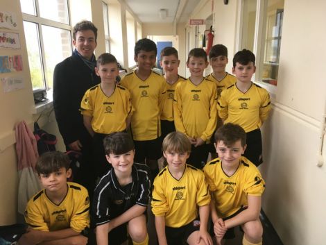 Football team with Mr.Deeney